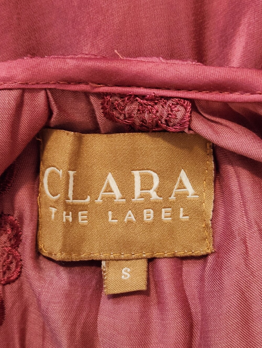 💖Clara The Label💖 - Berry Pink Boho Dress w/Gold Sequin Accents - Picture 3 of 14
